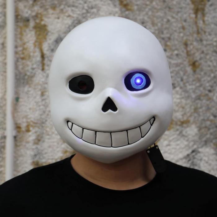 Undertale Sans Latex Led Light Full Mask Halloween Cosplay Costumes