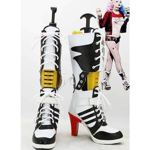 Suicide Squad Harley Quinn Boots High Heel Shoes Cosplay Outfit