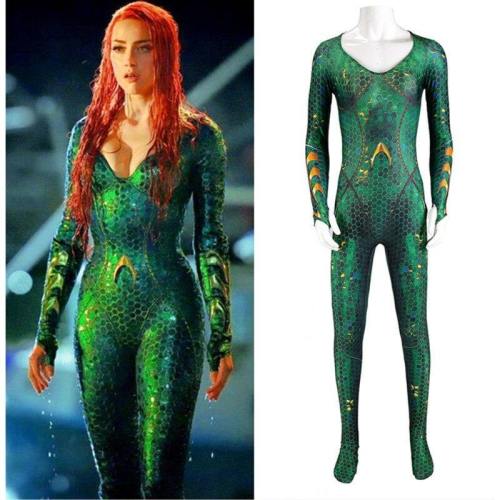 Aquaman Adult Mera Aqua Man Justice Alliance Jumpsuit Cosplay Costume