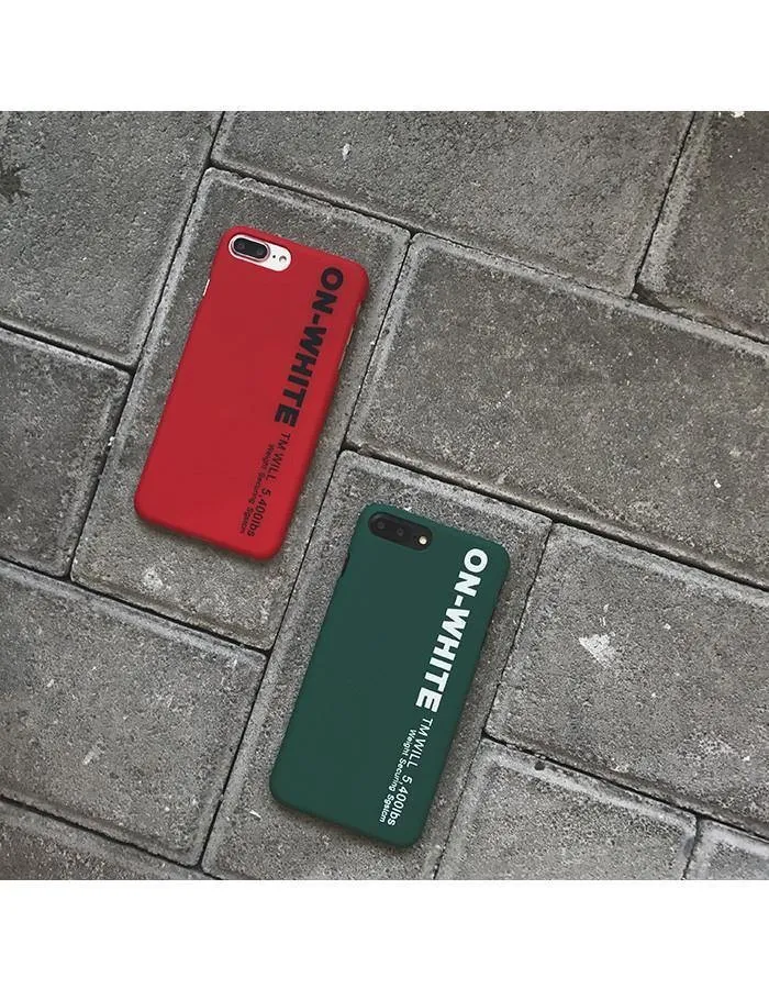 On-White Matte Hard Phone Case