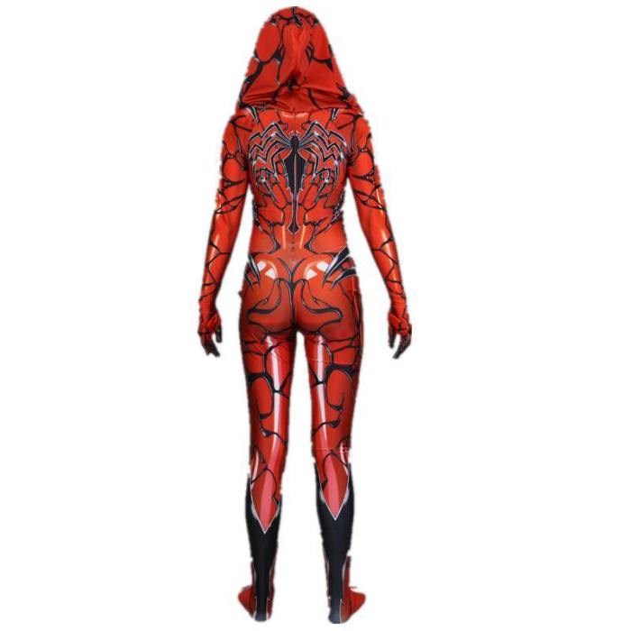Red Carnage Venom Spider Scarlet Blood Gwen Stacy Cosplay Costume Suit