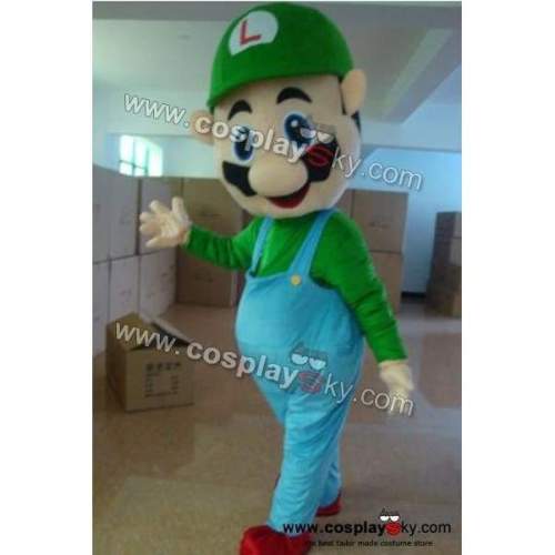 Super Mario Bros. Luigi Mascot Costume Adult Size