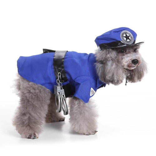 Police Pet Costume Party Halloween Pet Cosplay Costume