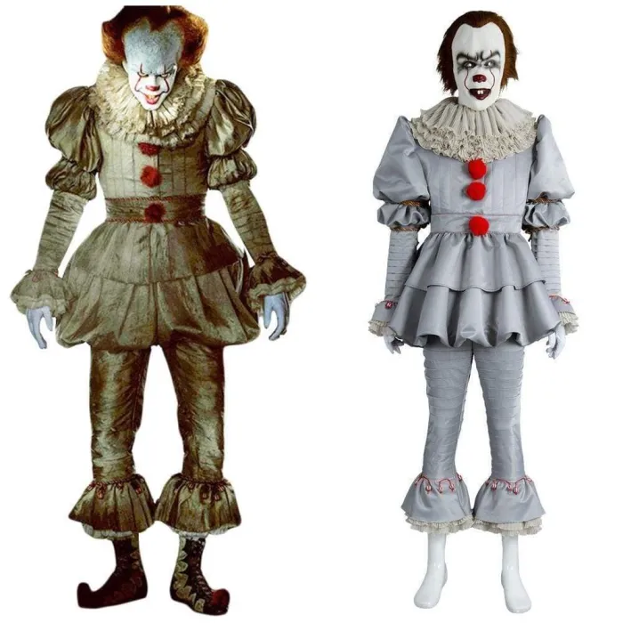 It Movie Pennywise The Clown Outfit Suit Halloween Cosplay Costume For Males Females