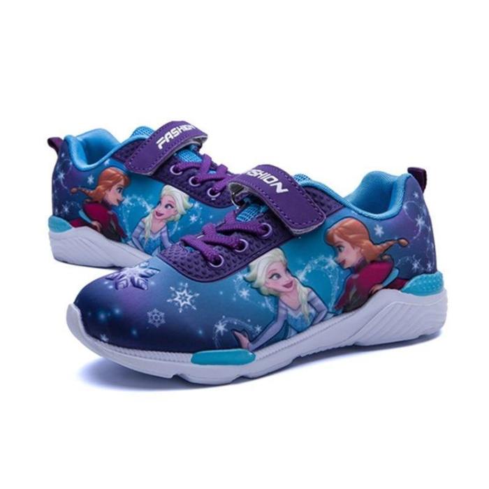Kids Girls Child Elsa Anna Toddler Casual Tennis Shoes Sneaker