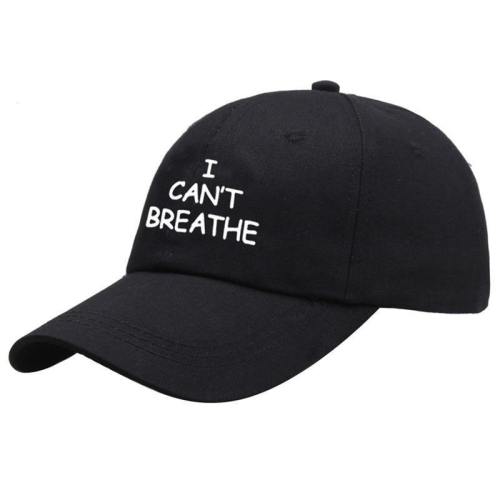 I Can'T Breathe Adjustable Hat Black Cotton Baseball Cap Hat For Adult