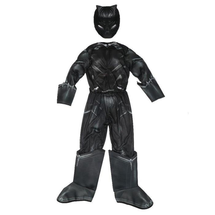 Boys Civil War Black Panther Deluxe Superhero Halloween Cosplay Costume