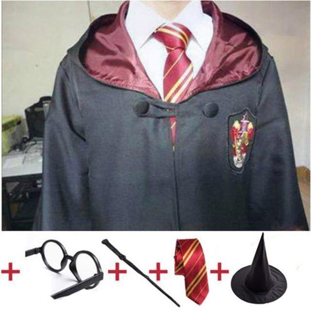 Potter Cosplay Costumes Robe Cape Suit Tie Scarf Wand Glasses Ravenclaw Gryffindor Potter Hufflepuff Slytherin Cosplay Wholesale