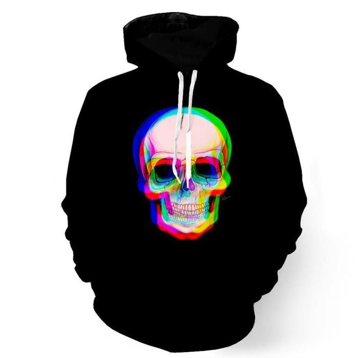 Psychedelic And Eye Illusion Skull 3D Shirts