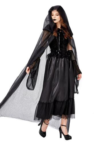 Halloween Cosplay Adult Cloak Diablo Vampire Witch Carnival Party Costume
