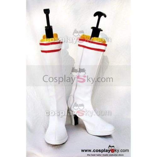 Tekken Lili Cosplay Boots Shoes White Custom Made