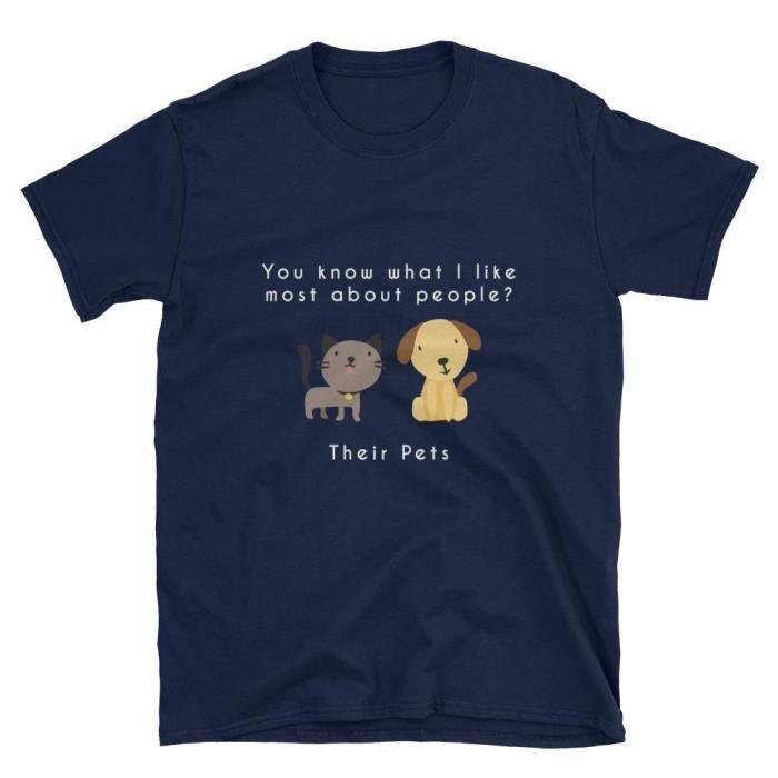  What I Like Most About People  Short-Sleeve Unisex T-Shirt (Black/Navy)