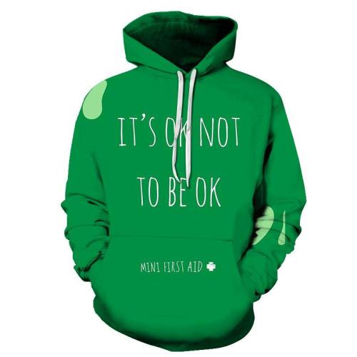 Green Mental Health Awareness - 3D - Sweatshirt, Hoodie, Pullover