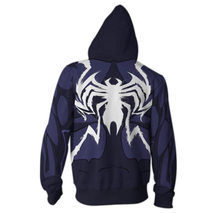 Unisex Spider Venom 3D Printing Hoodies Sweatshirt Costume Jacket Coat