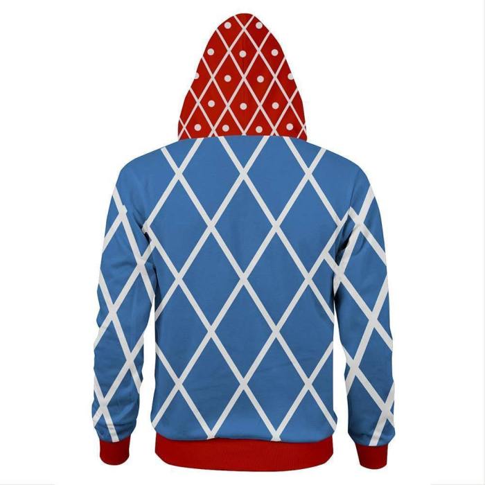 Unisex Guido Mista Hoodies Jojo'S Bizarre Adventure Golden Wind Pullover 3D Print Jacket Sweatshirt
