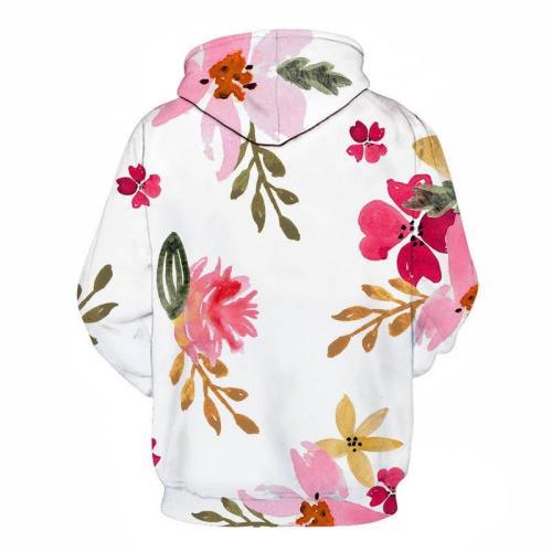 Pink Flowers 3D Sweatshirt Hoodie Pullover