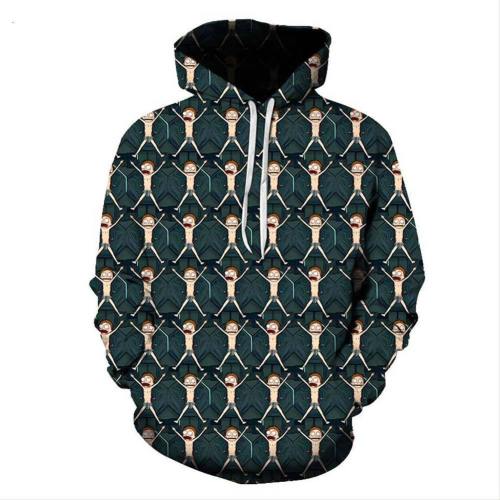 Unisex Rick And Morty Hoodies Morty Smith Printed Pullover Jacket Sweatshirt