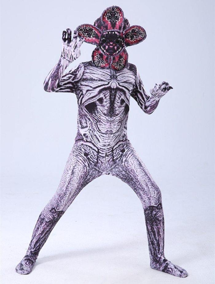 Stranger Things 3 Demogorgon Monster Cosplay Costume Jumpsuit Bodysuit