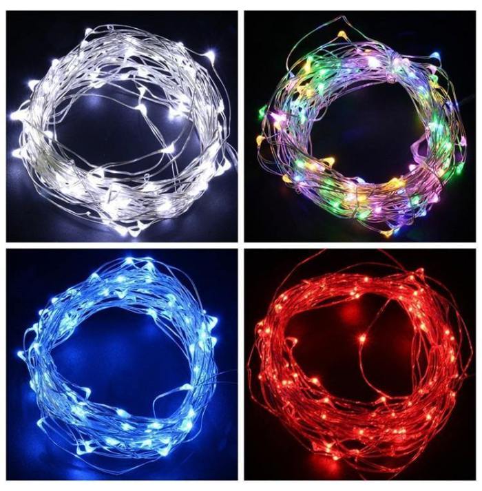 5M Led Copper Wire String Lights Romantic Wedding Fairy Light Decoration Aa Battery