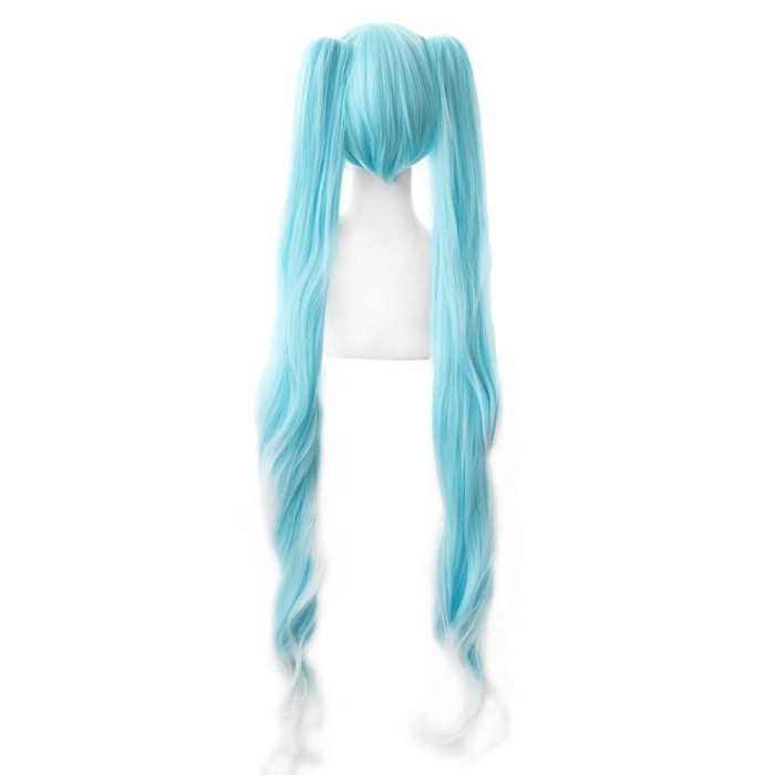 Vocaloid Miku Cosplay Wig Blue 120Cm