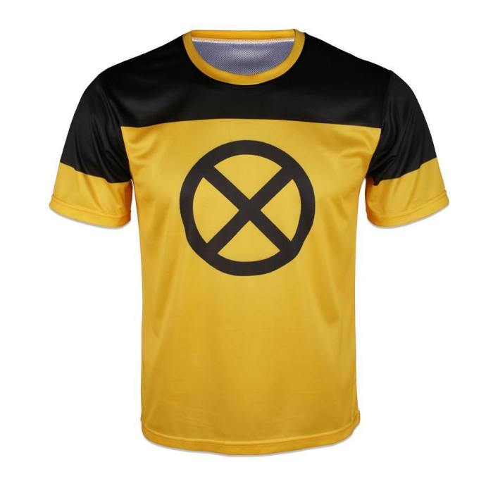 Deadpool 2 Cosplay T-Shirt Superhero Yellow Short Sleeve Tee