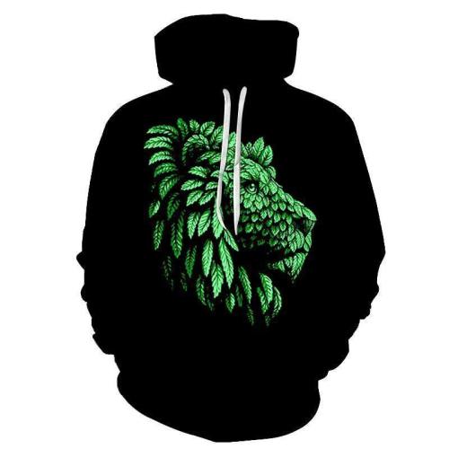 Green Lion 3D - Sweatshirt, Hoodie, Pullover