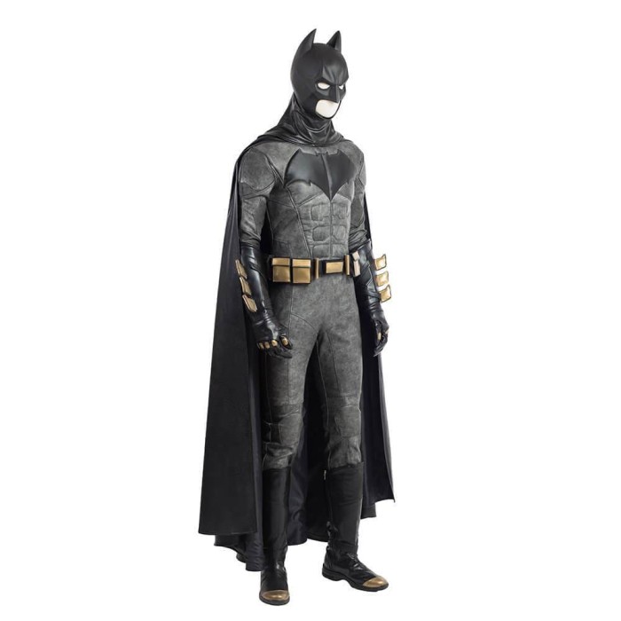 Justice League Batman Costume Black Full Set Costume