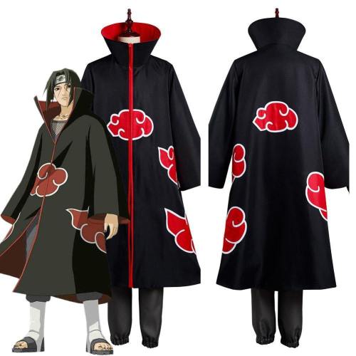 Naruto Akatsuki Uchiha Itachi Pants Top Outfits Halloween Carnival Suit Cosplay Costume