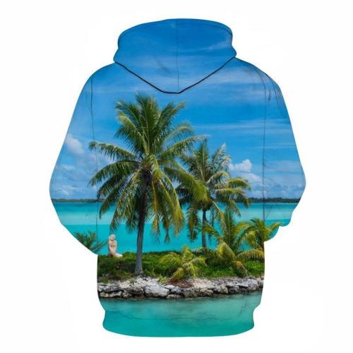 Palm Tree At Hawaii Beach 3D - Sweatshirt, Hoodie, Pullover