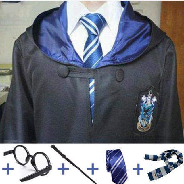 Potter Cosplay Costumes Robe Cape Suit Tie Scarf Wand Glasses Ravenclaw Gryffindor Potter Hufflepuff Slytherin Cosplay Wholesale