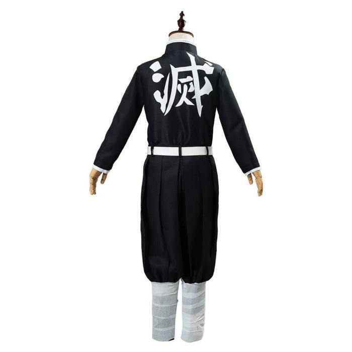 Anime Demon Slayer Kimetsu No Yaiba Kamado Tanjirou Uniform Outfit Cosplay Costume For Kids Children