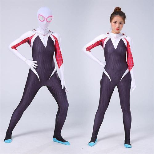 Woman Spider Gwen Stacy Cosplay Costume Spiderman Halloween Jumpsuits