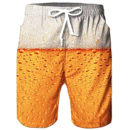 Men'S Swim Trunks Beer Beach Board Shorts