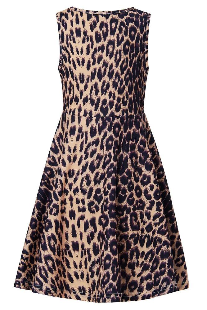 Little Girls Leopard  Midi Dress