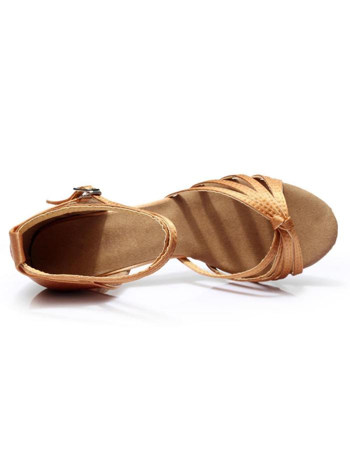 Indoor Silk Satin Latin Dance Shoes