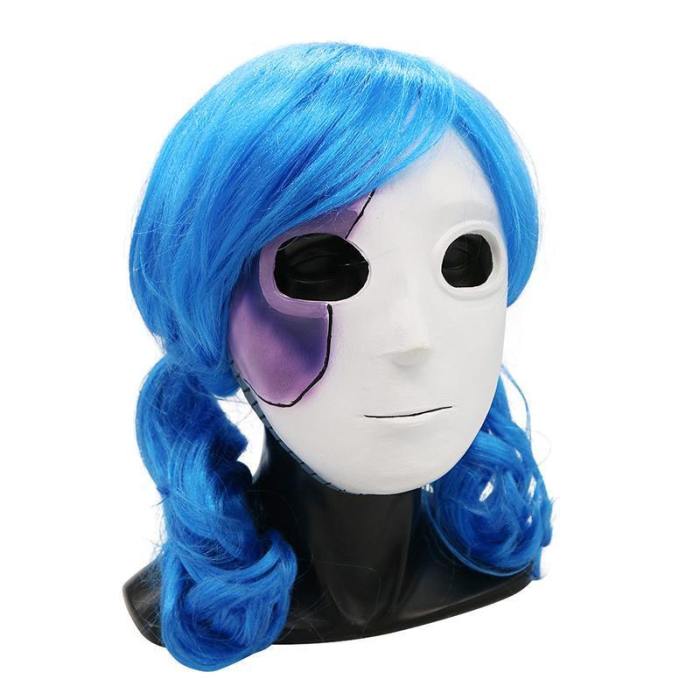 Sally Face Mask Cosplay Latex Masks Wig Halloween Cosplay Props