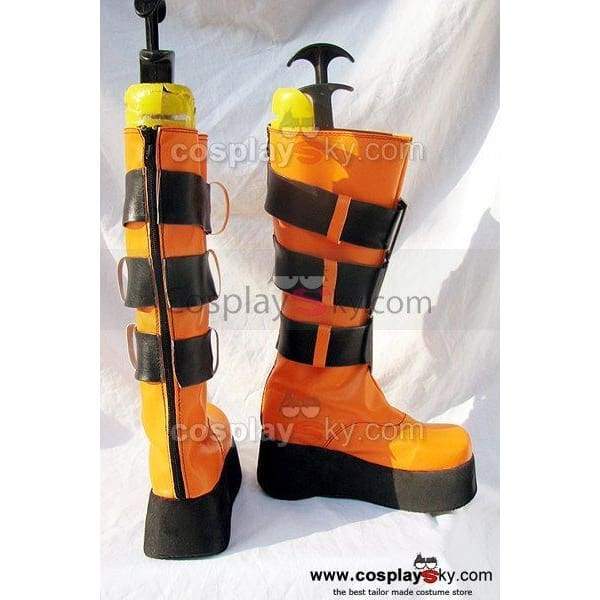 Togainu No Chi Rin Cosplay Boots Shoes Black Orange