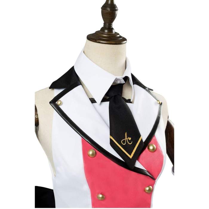 A.I.Channel Kizuna Ai Cosplay Costume Girls Pink Sexy Outfit