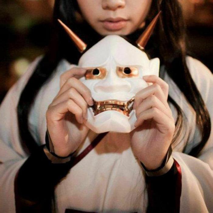 Vintage Buddhist Evil Oni Noh Hannya Halloween Costume Horror Masks