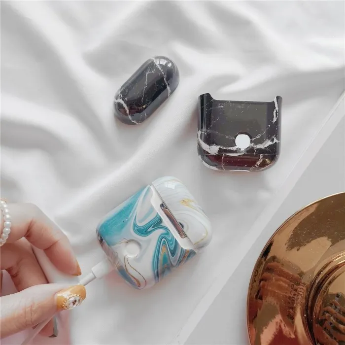 Class Mangix Marble Silicone Apple Airpods Protective Case Cover