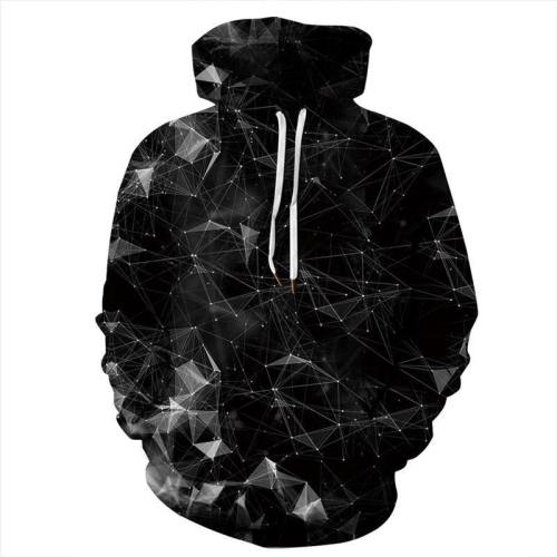 Black Galaxy 3D Print Hooded Sweatshirt