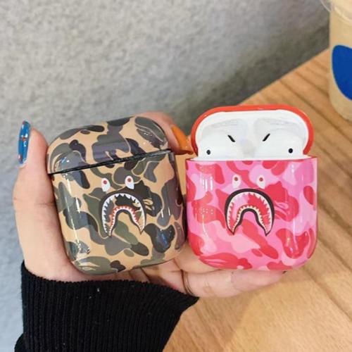 Camouflage Shark Apple Airpods Protective Case Cover