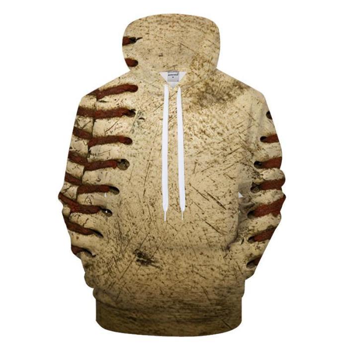 Baseball Seams 3D - Sweatshirt, Hoodie, Pullover