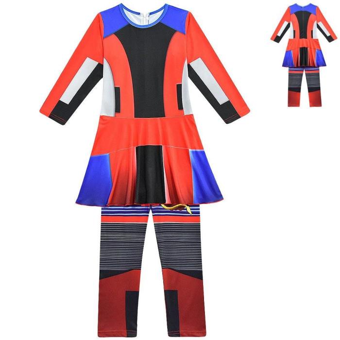 Descendants 3 Evie Anime Cosplay Costume Jumpsuits Halloween Carnival Costume For Kids