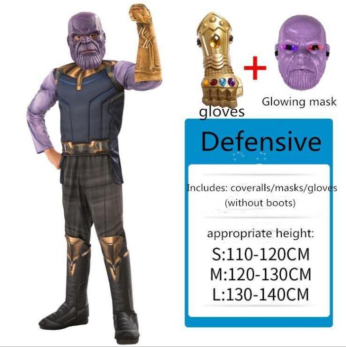 Avengers Defensive Thanos Halloween Costume Cosplay For Kids Boys