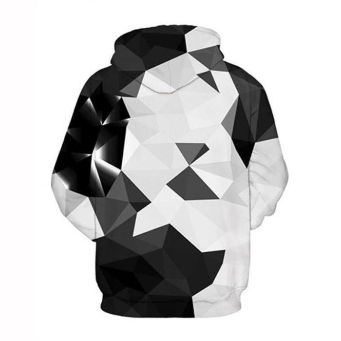 Painted Hoodie Geometric Graphic Sweatshirt