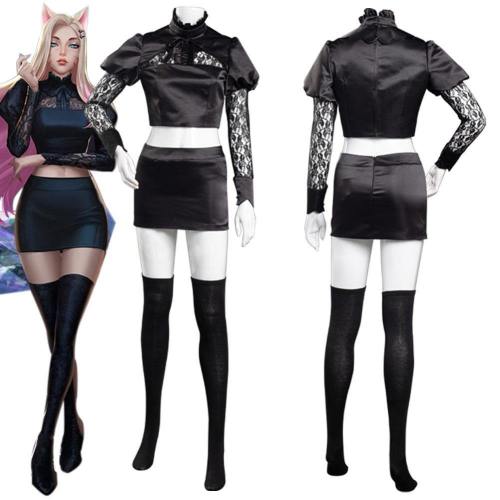 League Of Legends Lol Kda The Baddest Fox Ahri The Nine-Tailed Women Skirt Outfits Halloween Carnival Suit Cosplay Costume