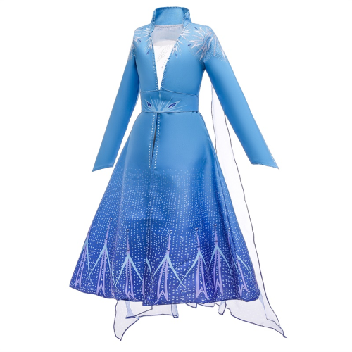 Princess Elsa Cosplay Costume Children Halloween Girls Dress Clothing