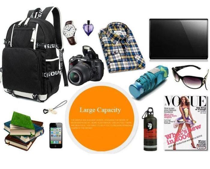 Dangan Ronpa Danganronpa Monokuma School Backpack Luminous Travel Bags