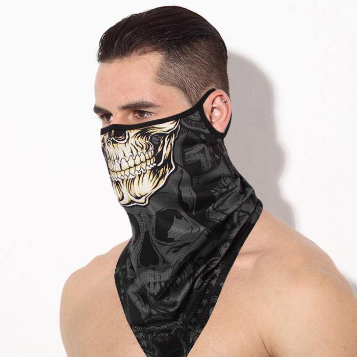 Seamless Skeleton Ghost Skull Face Mask
